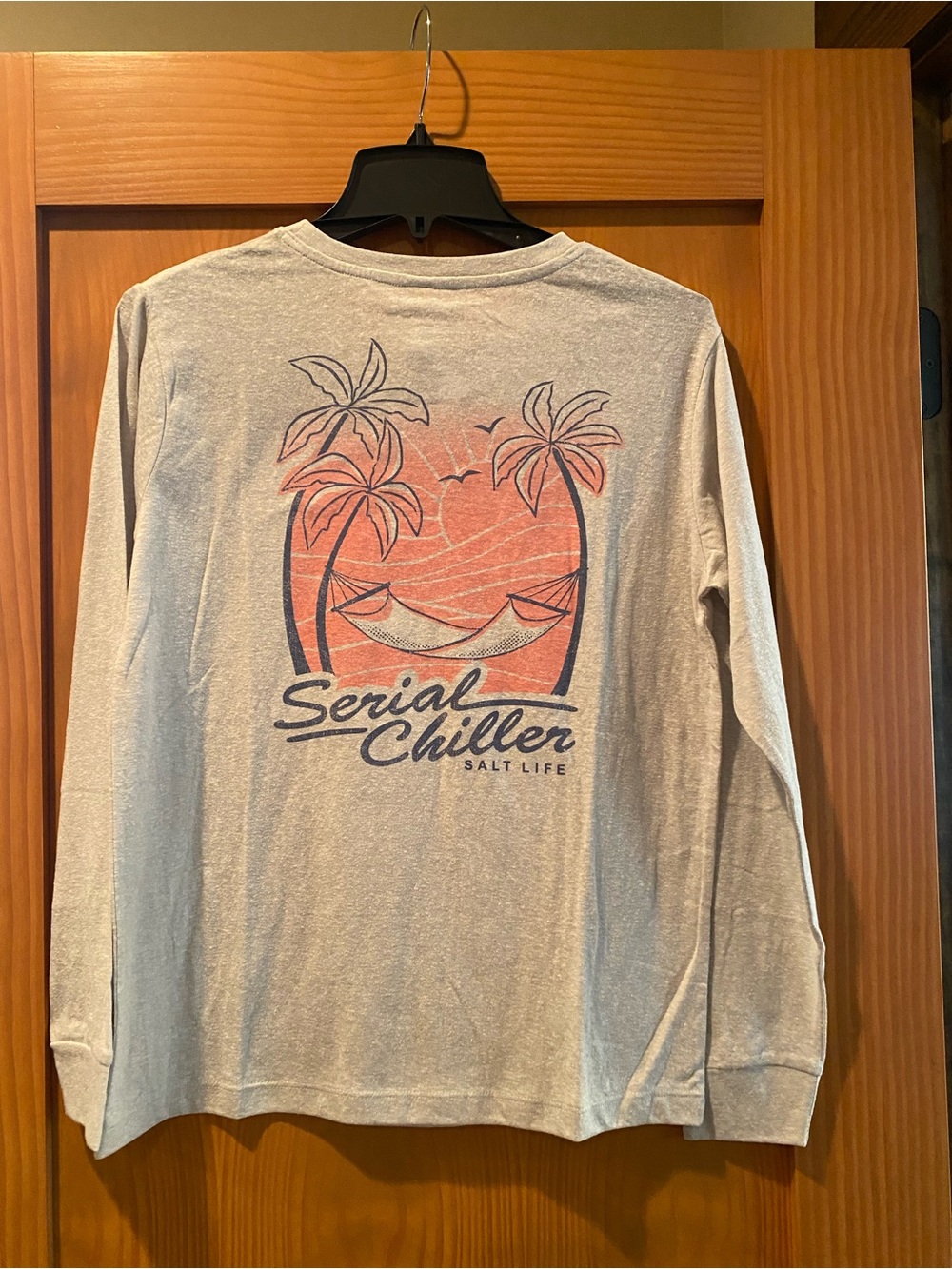 Salt Life Women’s Heather Tan Serial Chiller Long Sleeve Shirt NWT Size S